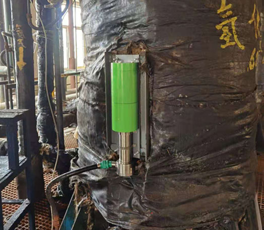 Na-22放射性?xún)x表在氯乙酸生產(chǎn)設(shè)備測(cè)量應(yīng)用案例(圖1)